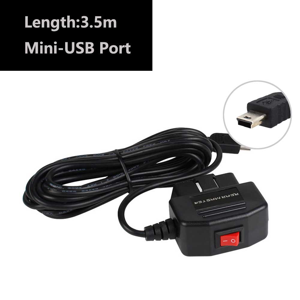 Rearmaster OBD Power Cable for Dash Camera,24 Hours Surveillance / Acc